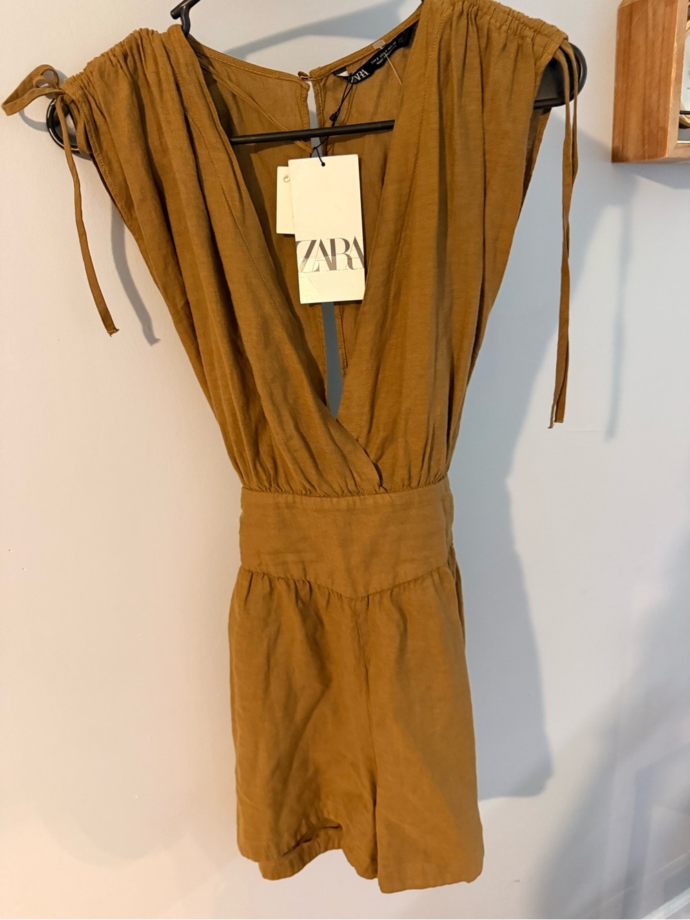 Zara Rust-Toned V-Neck Romper